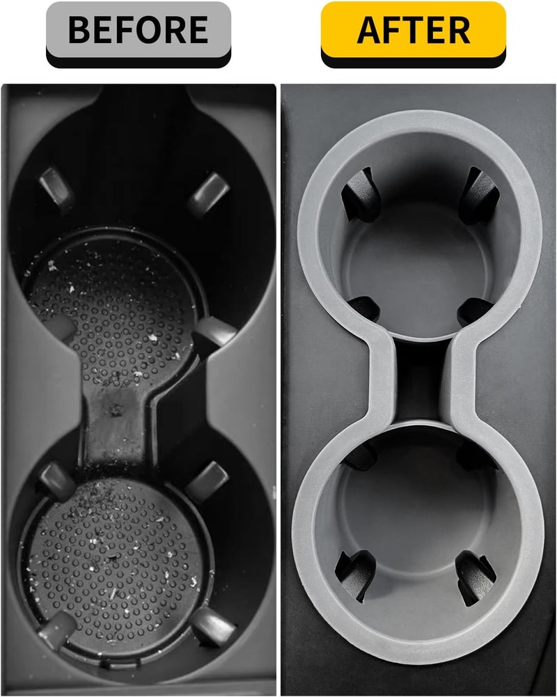 Maxzina Cup Holder Compatible with 2023-2026 Honda Pilot Car Center Console Cup Holder Insert Storage Box Interior Armrest Organizer for 2024-2026 Honda Ridgeline&Passport Accessories (Grey) - Image 2